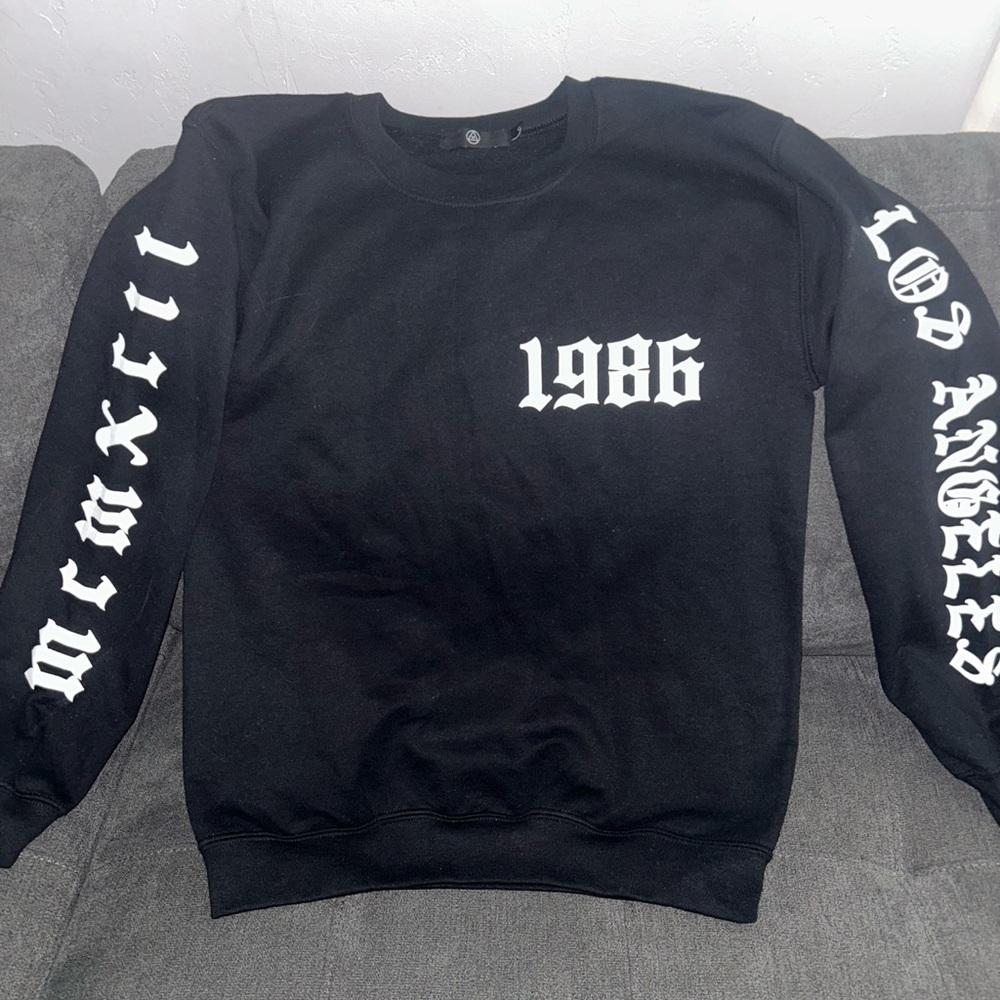 Missguided Black Crewneck Sweater 1996 Design